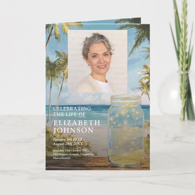 Programa Orden de servicio conmemorativo funeral de Playa O (Anverso)
