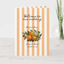 Orden de servicio de boda de naranja cítrico itali