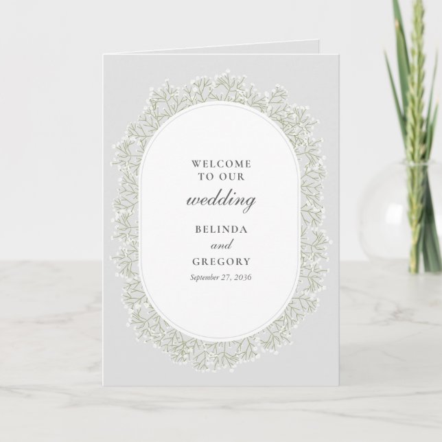Programa Orden de Servicio de Boda Gypsophila Aliento de Be (Anverso)