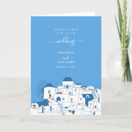 Programa Orden de servicio de bodas de Santorini Grecia