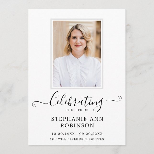 Programa Orden de servicio de la foto de la celebración de  (Anverso)