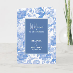 Programa Orden de servicio del Boda Azul Botánico Floral