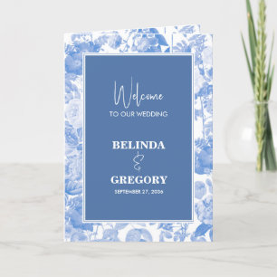 Programa Orden de servicio del Boda Azul Botánico Floral