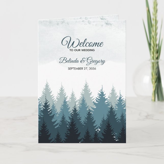 Programa Orden de servicio del Boda de bosques de pinos (Anverso)