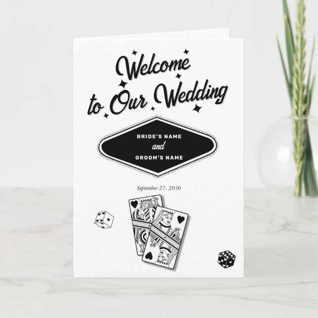 Programa Orden de servicio del Boda de Casino de Las Vegas (Anverso)