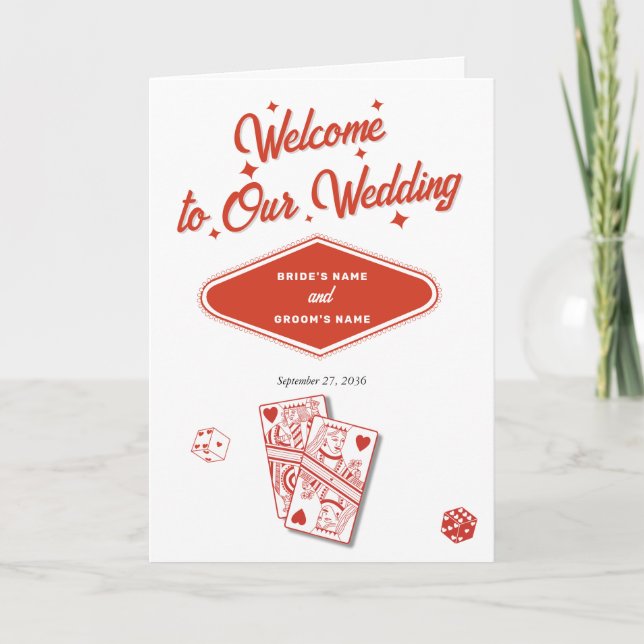 Programa Orden de servicio del Boda de Casino de Las Vegas (Anverso)