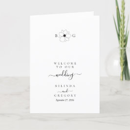 Programa Orden de servicio del Boda de Flor silvestre