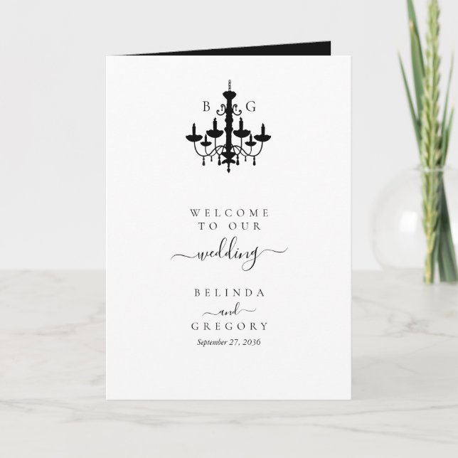 Programa Orden de servicio del Boda de la lámpara de araña  (Anverso)