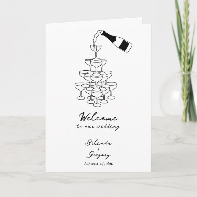 Programa Orden de servicio del Boda de mano negra (Anverso)