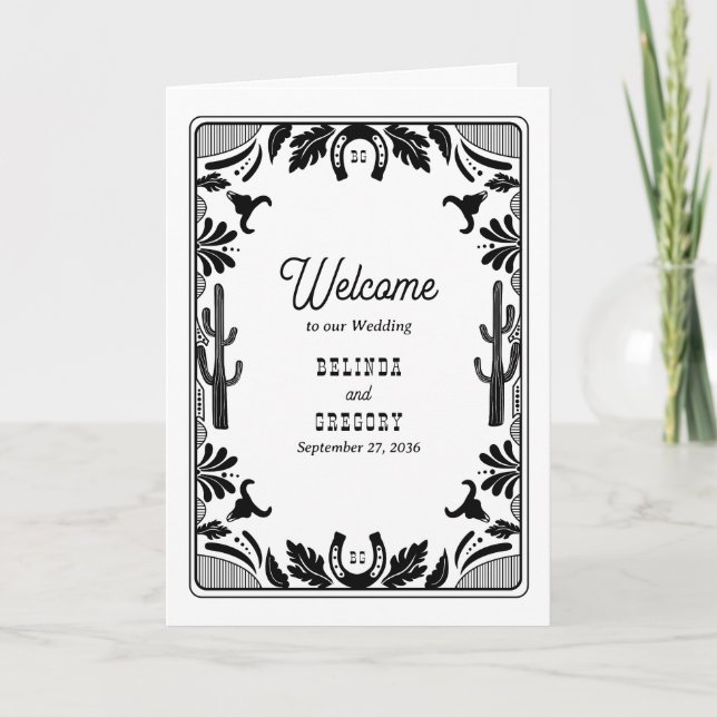 Programa Orden de servicio del Boda de Vaqueros del País Oc (Anverso)