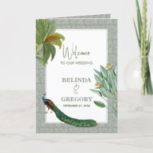 Orden de servicio del Boda tropical de la pluma de