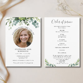 Programa Orden de servicio del funeral simple