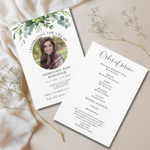 Programa Orden de servicio del funeral simple