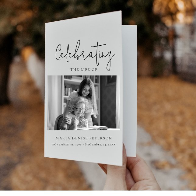 Programa Orden de servicio del Obituario Funeral Mínimo Mod (Subido por el creador)