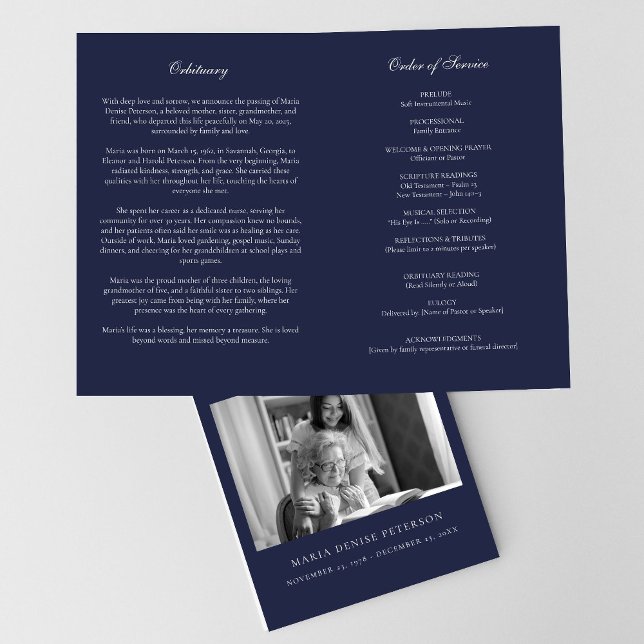 Programa Orden de servicio del Obituario Funeral Mínimo Mod (Subido por el creador)