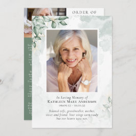 Programa Orden de servicio | Foto Eucalyptus Watercolor