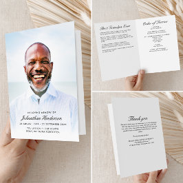 Programa Orden de Servicio Funerario Moderno Plegado Foto