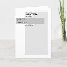 Programa Orden de servicio moderna de los Bodas blancos y n