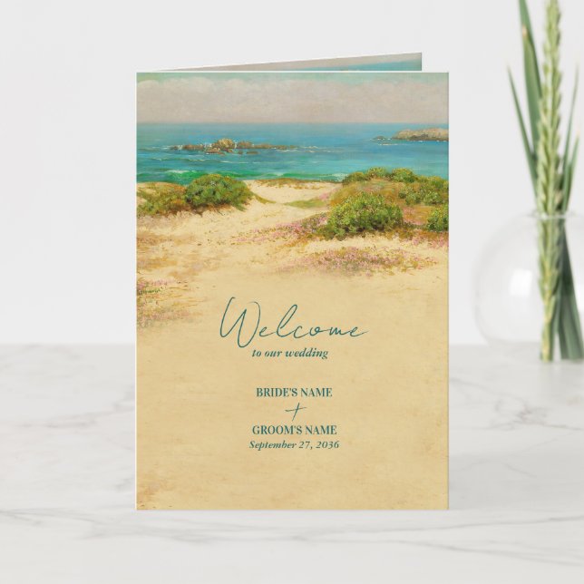 Programa Orden de Servicio para Destino de Boda en la Costa (Anverso)