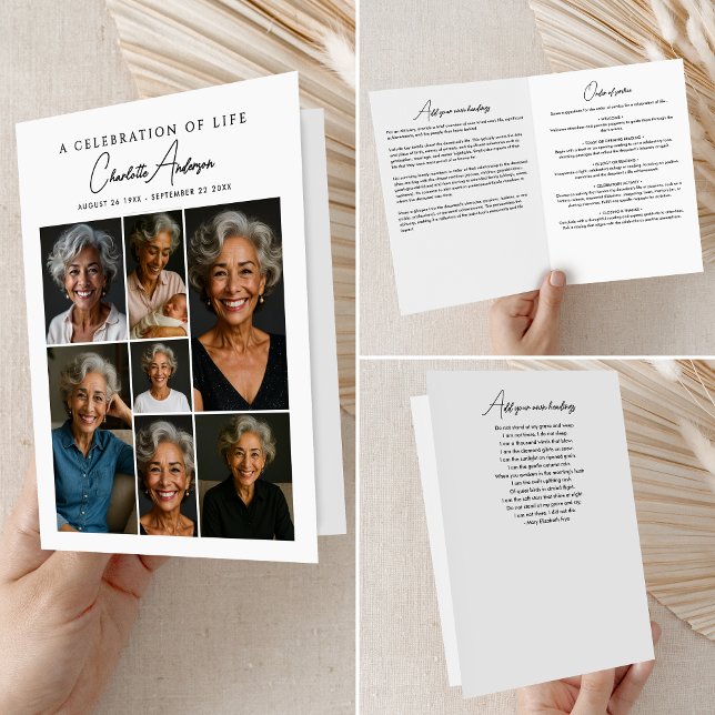 Programa Orden Del Obituario De Servicio 7-Foto Memorial/Fu (Subido por el creador)