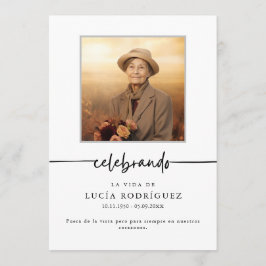 Programa Orden del Servicio Funeral Español Celebrando Foto