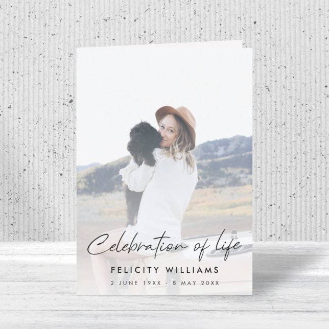 Programa Orden funeral de servicio | Celebración de la vida (Subido por el creador)