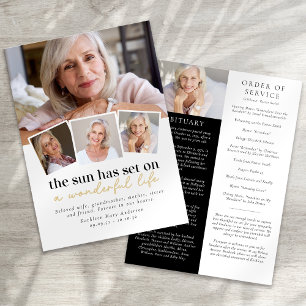Programa Orden funeral de servicio de Collage de fotos mode