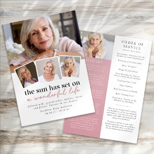 Programa Orden funeral de servicio de Collage de fotos mode