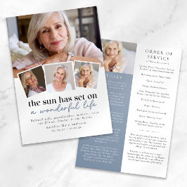 Programa Orden funeral de servicio de Collage de fotos mode