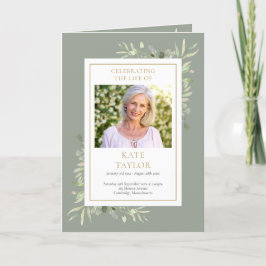 Programa Orden Memorial De Servicio Doblado De La Verdor Fu