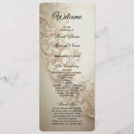 Programa Ornate Gold Flourish Wedding
