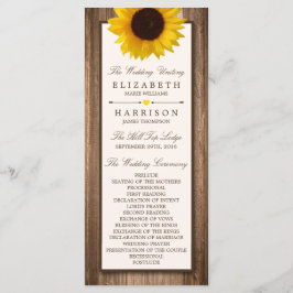 Programa País Rústico Girasol y Boda de Madera Marrón