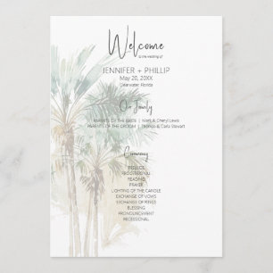 Programa Palm Trees tropicales Boda moderno