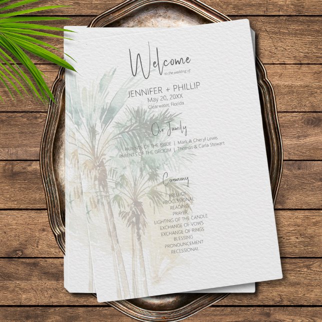Programa Palm Trees tropicales Boda moderno (Subido por el creador)