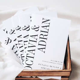 Programa Paralelo | Moderno Boda blanco y negro