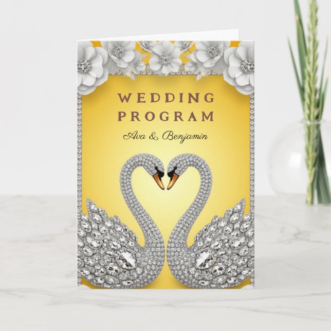 Programa Pare de cisnes de diamantes Tema de lujo Romántico (Anverso)