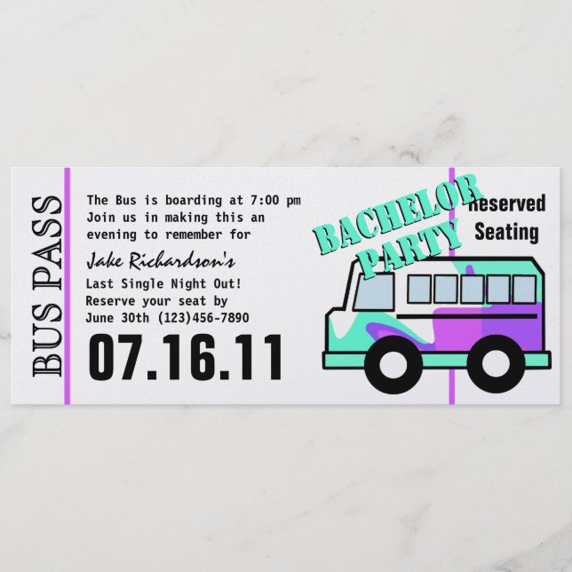Programa Paso de bachiller Party Bus (Anverso)