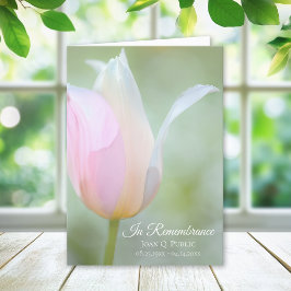 Programa Pastel Tulip Flower Spring Funeral Service plegado