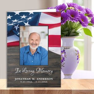Programa Patriotic Memorial Veteran Funeral Order Service P