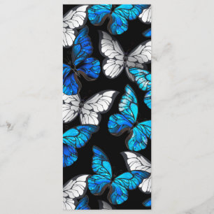 Programa Patrón continuo oscuro con mariposas azules Morpho