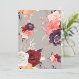 Programa Patrón de flores coloridas incluyendo rosas