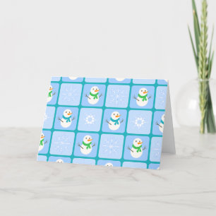 Programa Patrón de invierno de snowman y copos de nieve