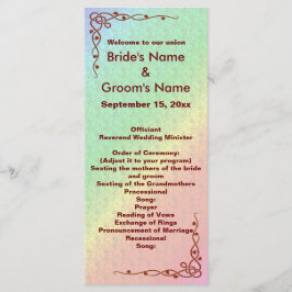 Programa Patrón floral Arcoiris Boda otoño