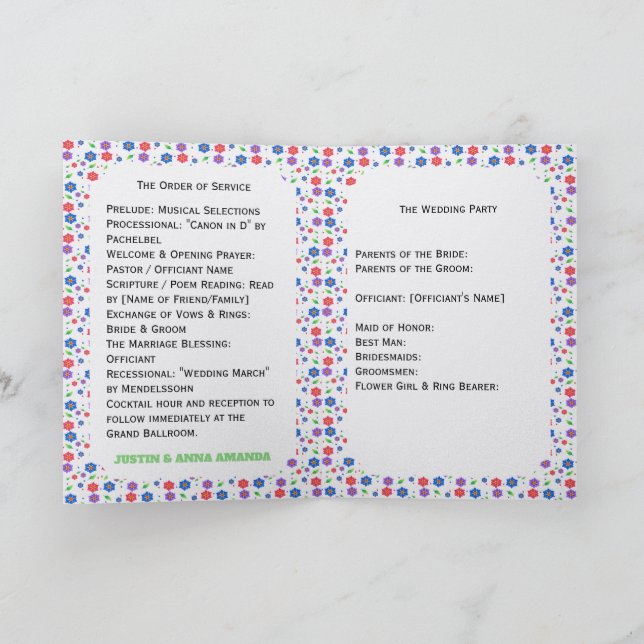 Programa Patrón floral de acuarela vibrante de flores silve (Interior)