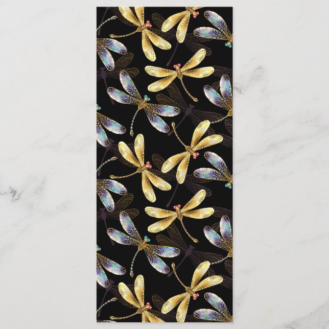 Programa Patrón sin foco con Dragonflies dorados (Anverso)