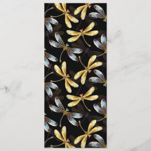 Programa Patrón sin foco con Dragonflies dorados