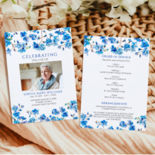 Programa Pequeño Funeral Orden de Servicio de Flores Silves