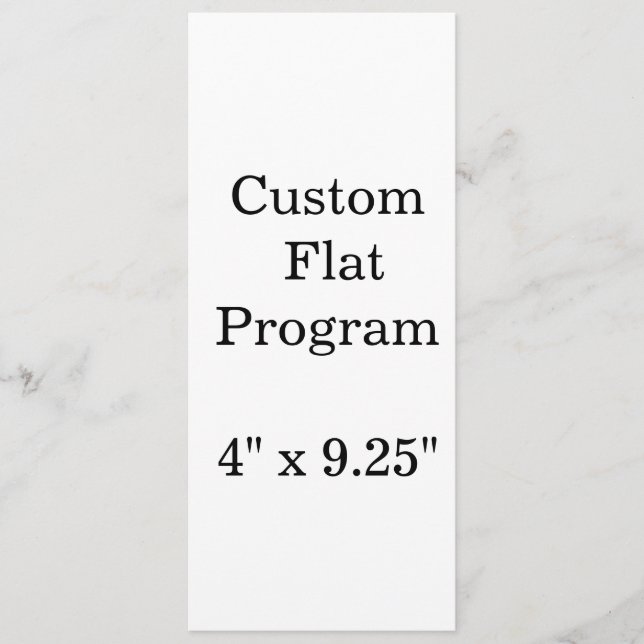 Programa personaliza simple personalizado 4" x 9.25" Square (Anverso)