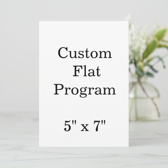 Programa personaliza simple personalizado 5" x 7" Cuadrado  (Anverso de pie)