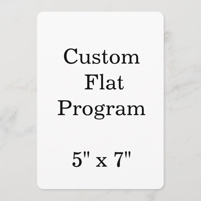 Programa personaliza simple personalizado 5" x 7" plano red (Anverso)